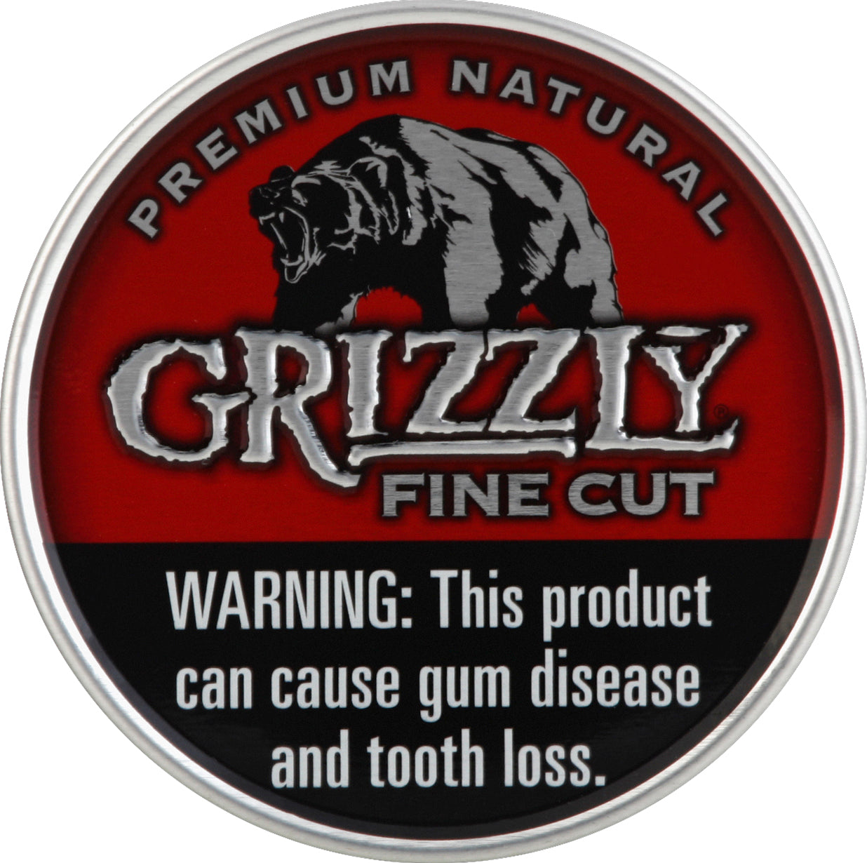 Grizzly Snuff 1.2 oz - FINE CUT PREMIUM NATURAL