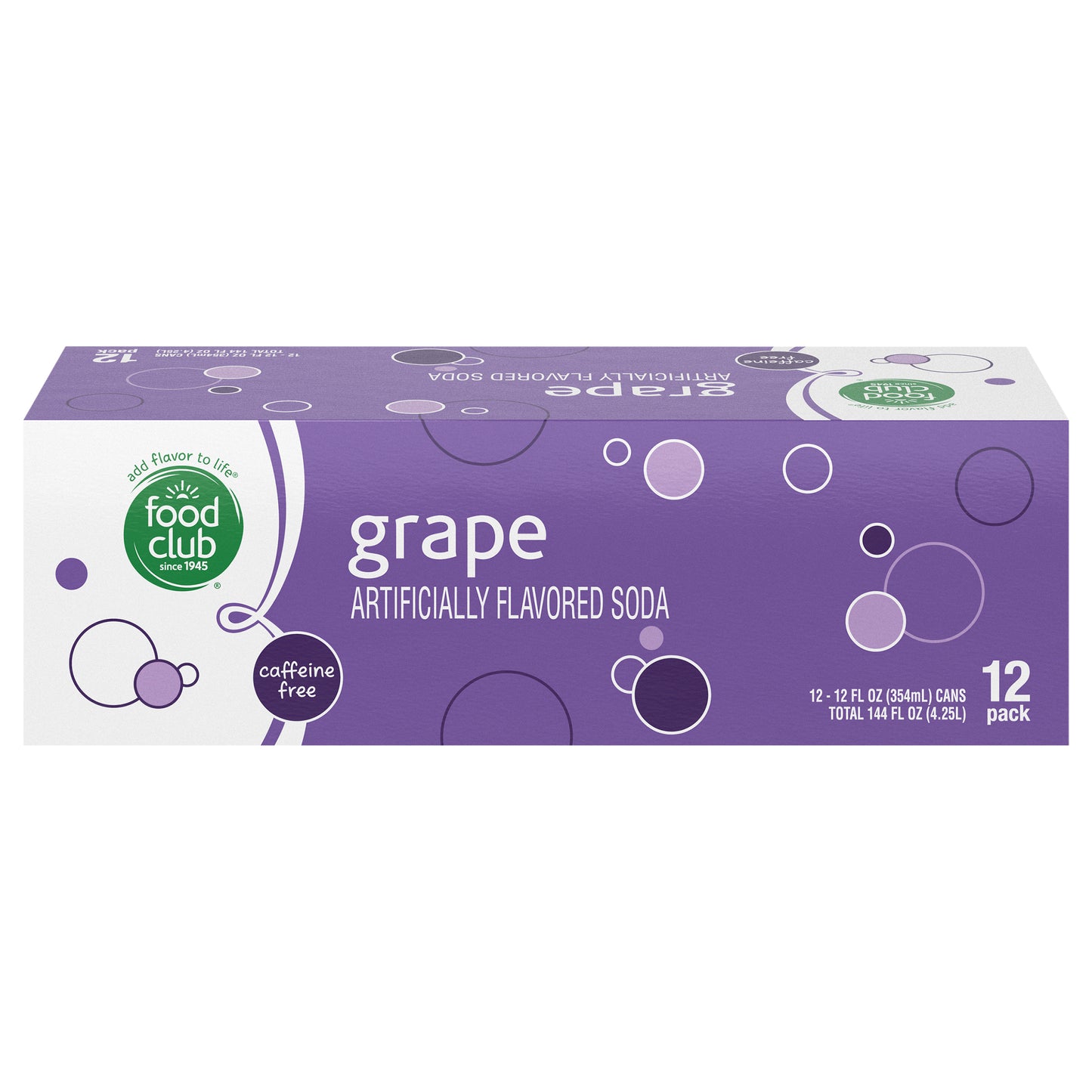 Food Club Caffeine Free Grape Soda 12 Pack