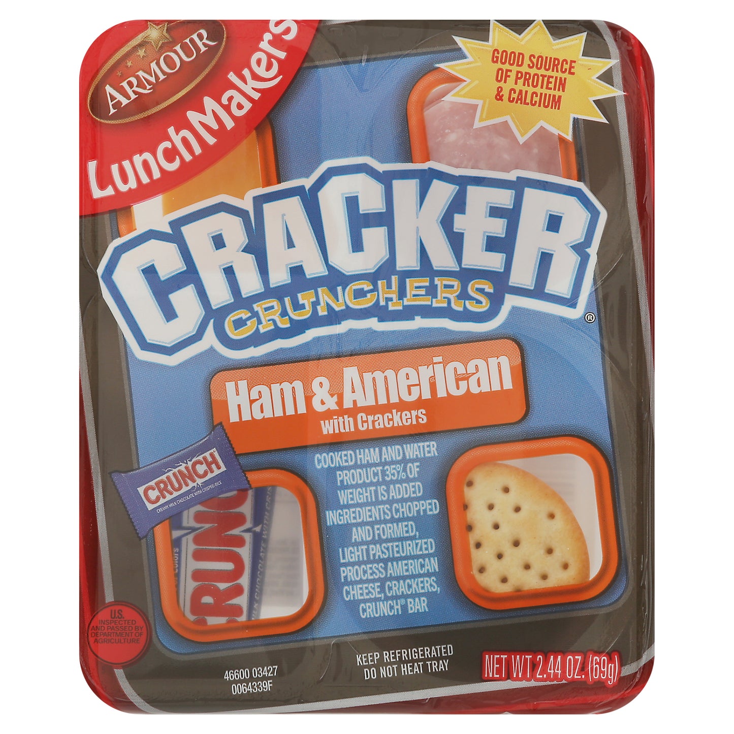 LunchMakers Ham & American Cracker Crunchers with Crackers 2.44 oz