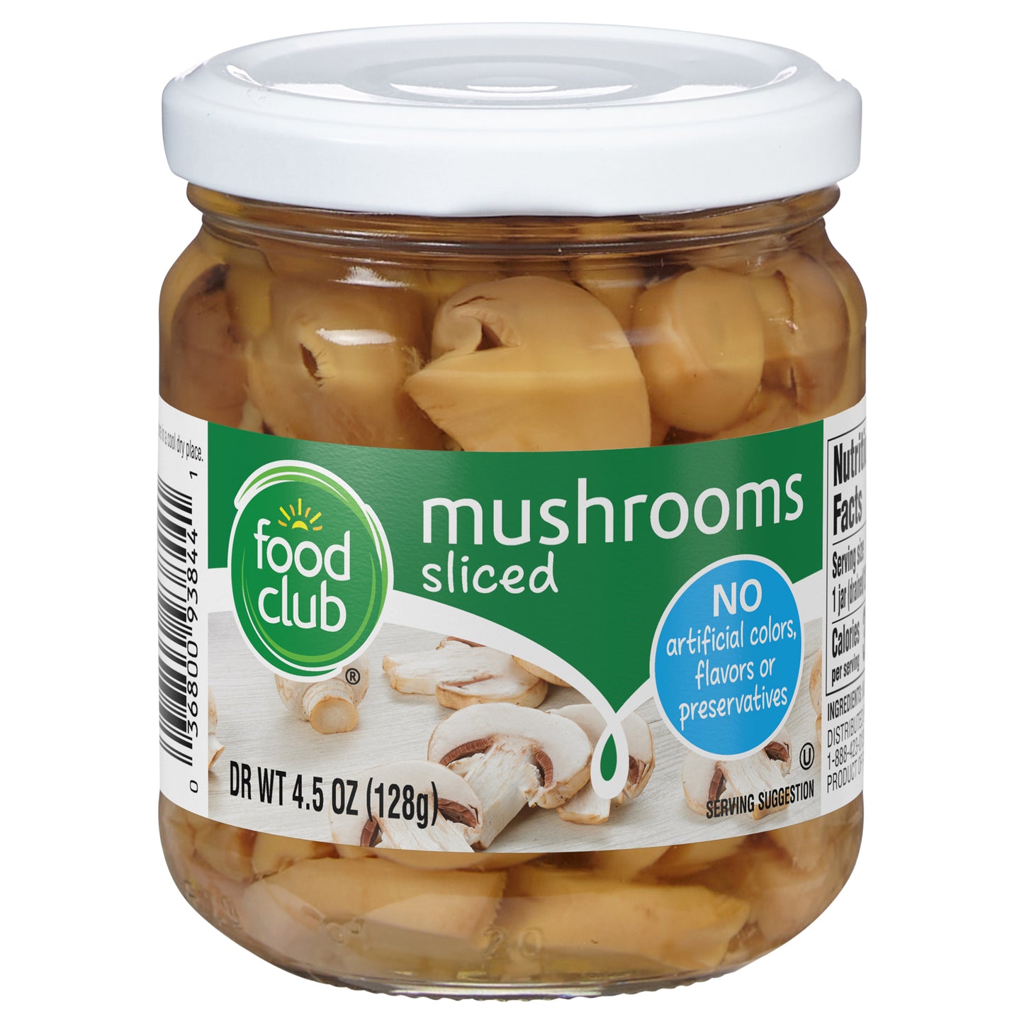 Food Club Sliced Mushrooms 4.5 oz