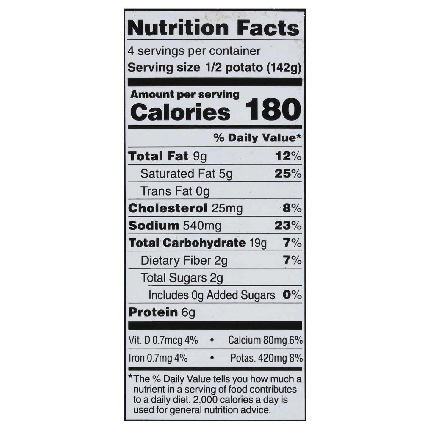 Main St Bistro Loaded Twice Baked Potatoes with Real Whole Milk & Sharp Cheddar Cheese & Bacon 20 oz