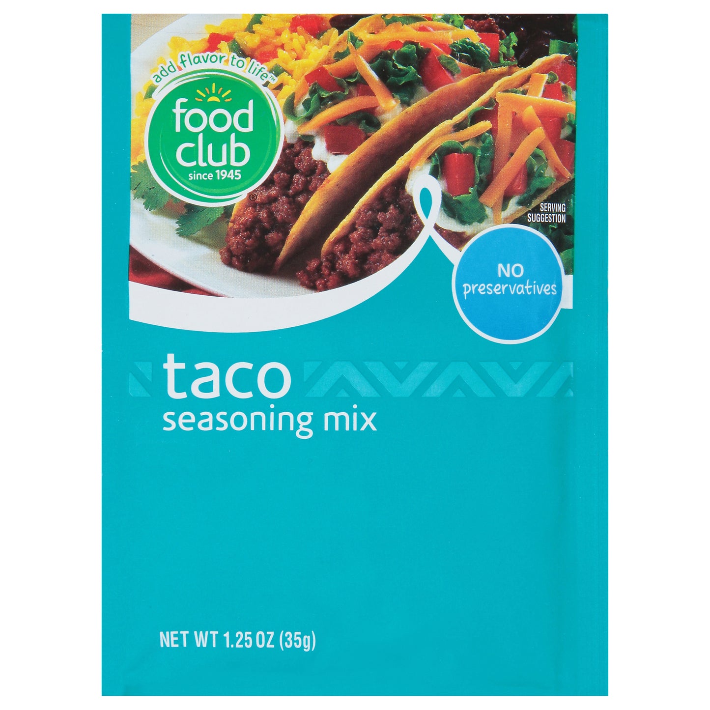 Food Club Taco Seasoning Mix 1.25 oz