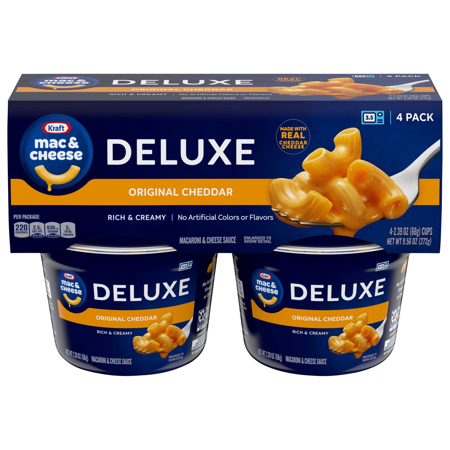 Kraft Deluxe Original Cheddar Macaroni & Cheese Sauce4 - 2.39 oz