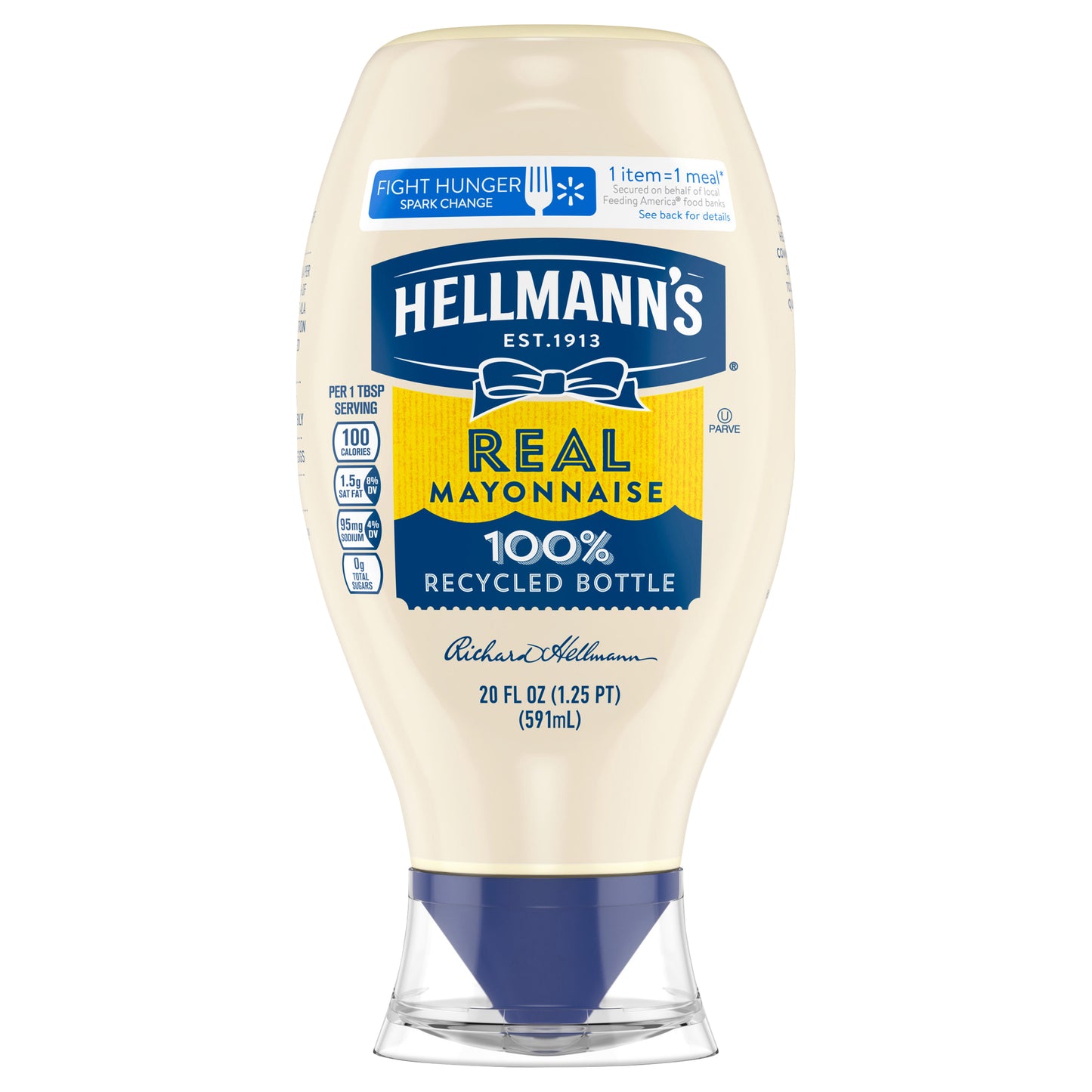 Hellmann's Real Mayonnaise Real Mayo Squeeze Bottle 20 oz