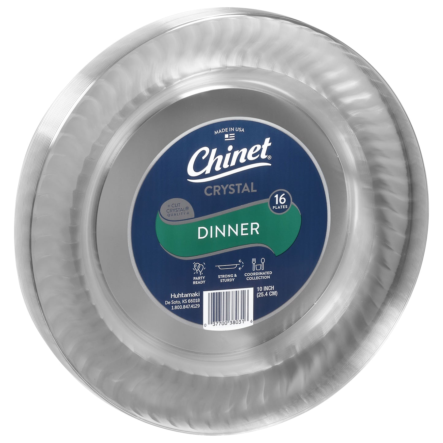 Chinet Crystal 10 Inch Dinner Plates 16 ea