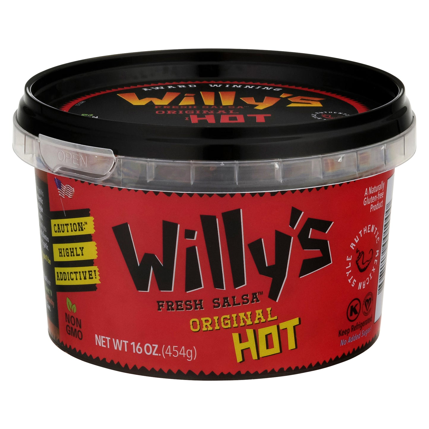 Willy's Hot Fresh Original Salsa 16 oz