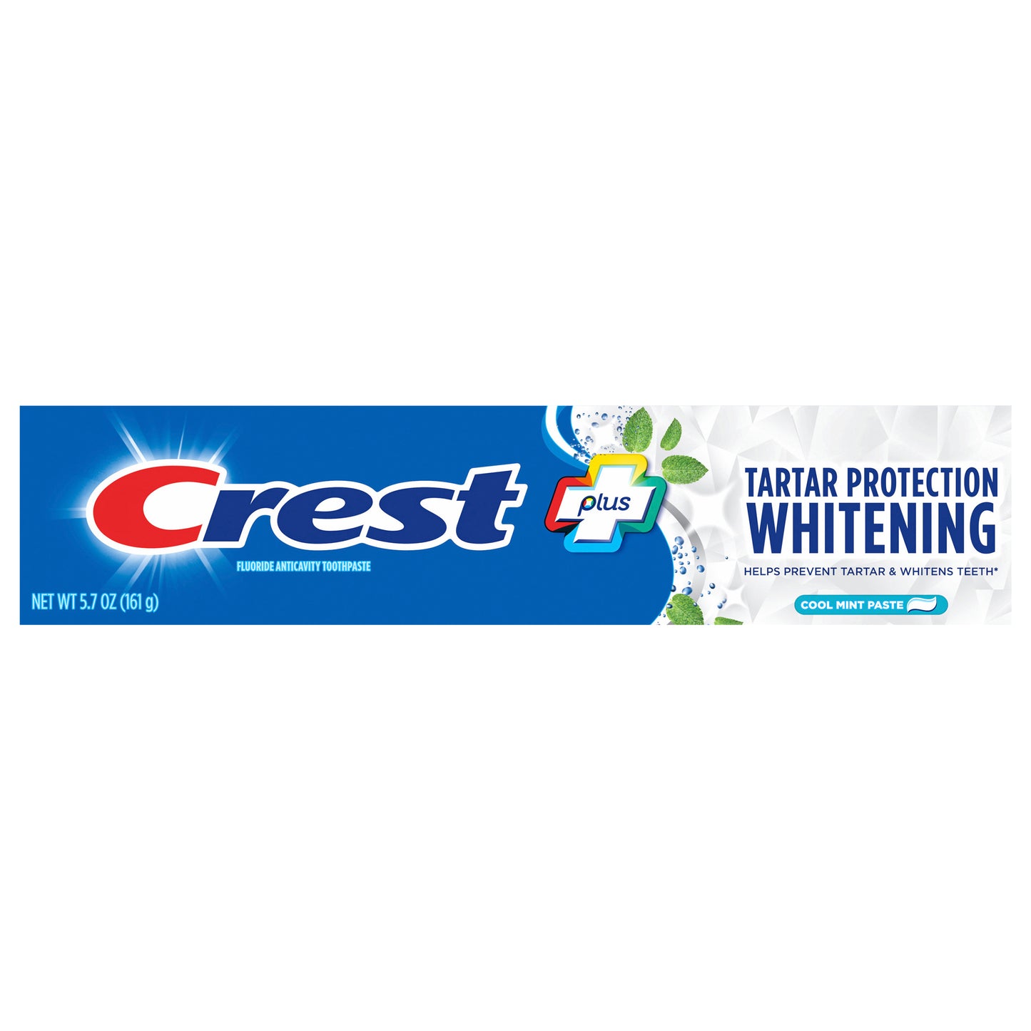 Crest Plus Tartar Protection Toothpaste, Whitening Cool Mint, 5.7 oz