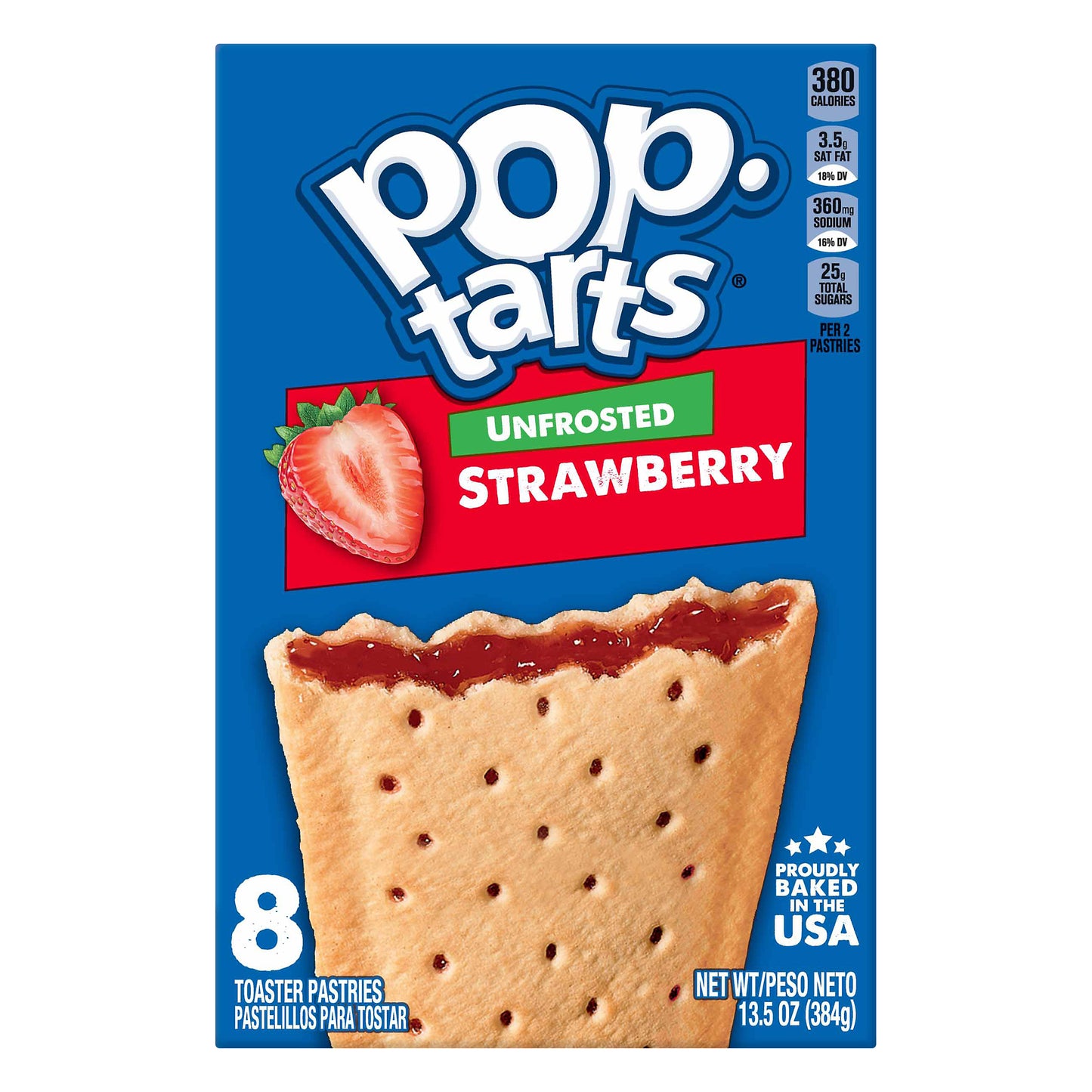 Pop-Tarts 8 Pack Unfrosted Strawberry Toaster Pastries 8 ea
