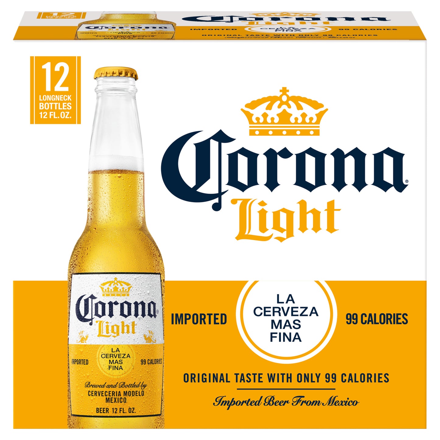Corona Light Mexican Lager Beer, 12 pk 12 fl oz Bottles, 4.0% ABV