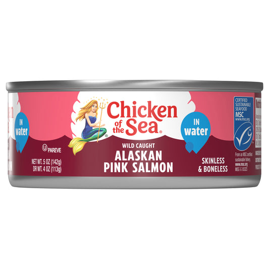 Chicken of the Sea Wild Caught Alaskan Pink Salmon, Skinless & Boneless 5 oz