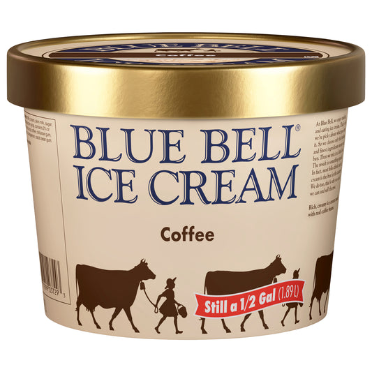 Blue Bell Coffee Ice Cream 0.5 gal