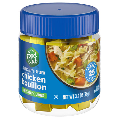 Food Club Instant Cubes Chicken Bouillon 3.4 oz