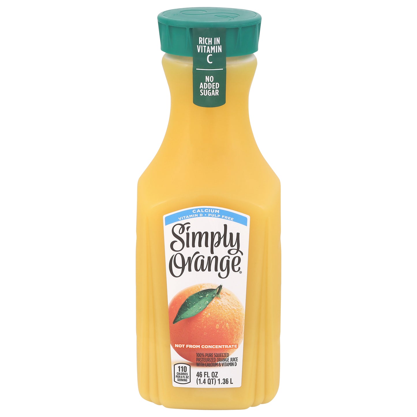 Simply Calcium Vitamin D Pulp Free Orange Juice Drink 46 fl oz