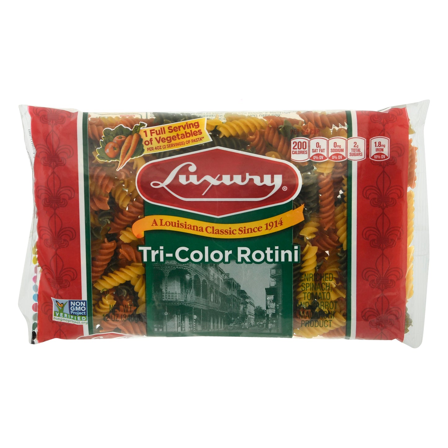 Luxury Tri-Color Rotini 12 oz