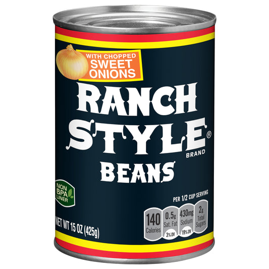 Ranch Style Beans With Chopped Sweet Onions, Canned Beans, 15 OZ