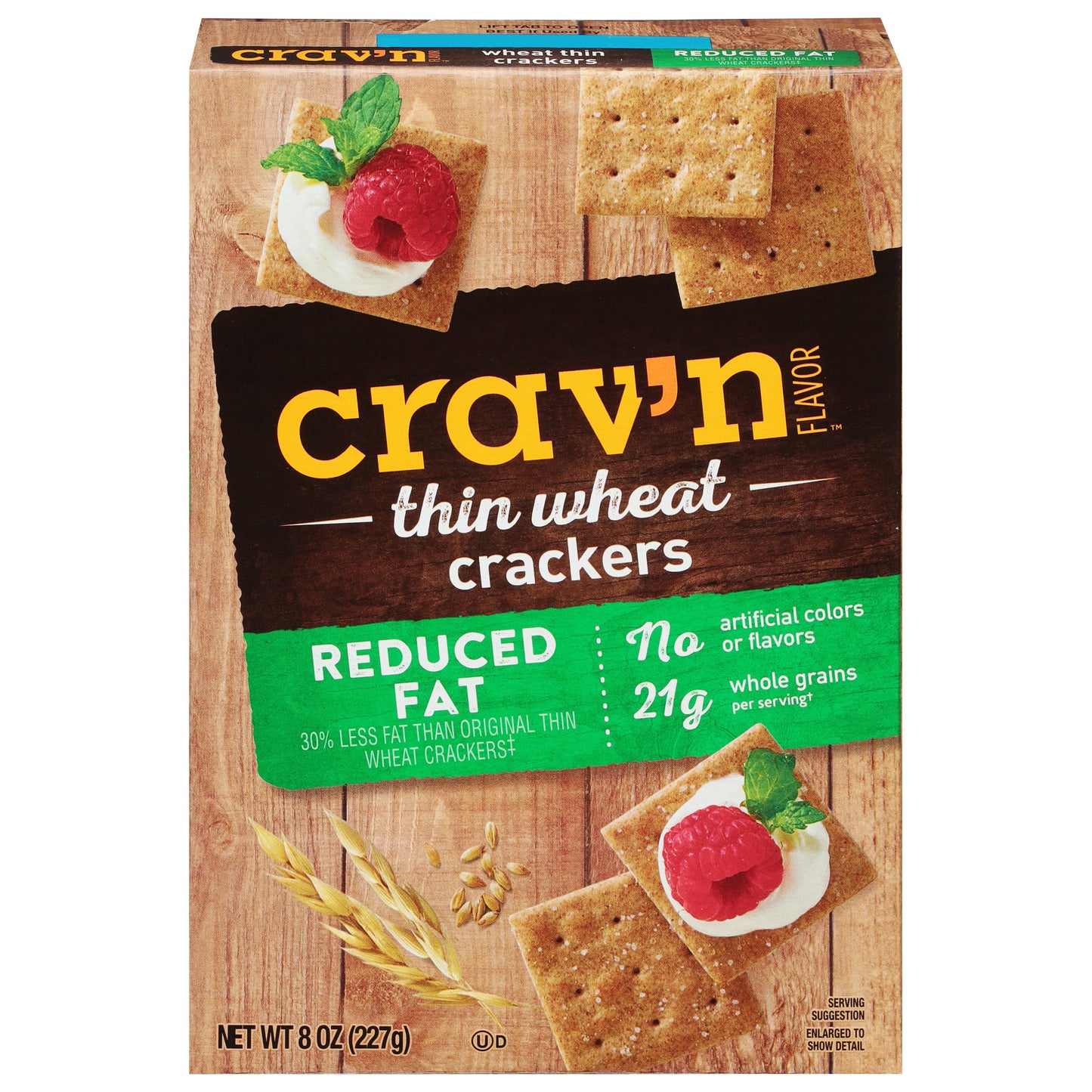 Crav'n Flavor Reduced Fat Thin Wheat Crackers 8 oz