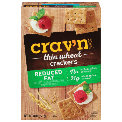 Crav'n Flavor Reduced Fat Thin Wheat Crackers 8 oz