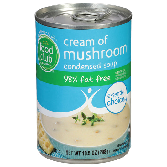 Food Club Essential Choice Fat Free Cream of Mushroom Soup 10.5 oz