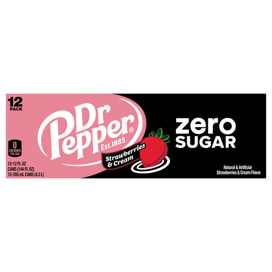 DP Zero Sugar Strawberries and Cream 12oz 12pk