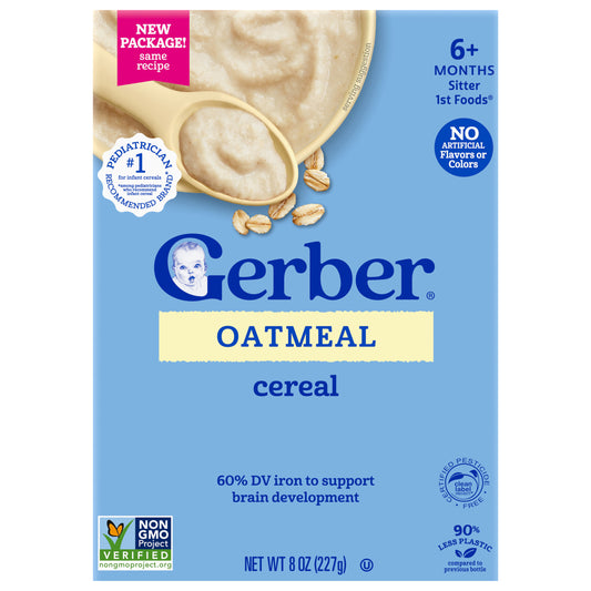 Gerber Baby Cereal, Oatmeal for Babies, Infant Cereal, Baby Breakfast, Stage 1