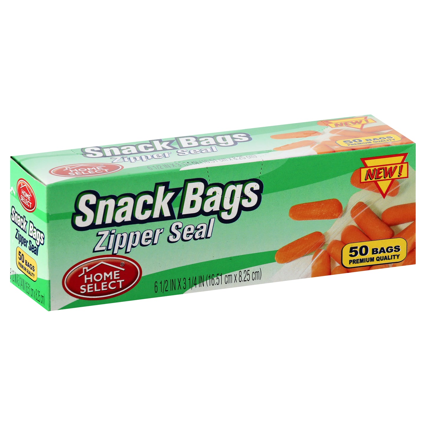 Home Select Zipper Seal Snack Bags 50 ea