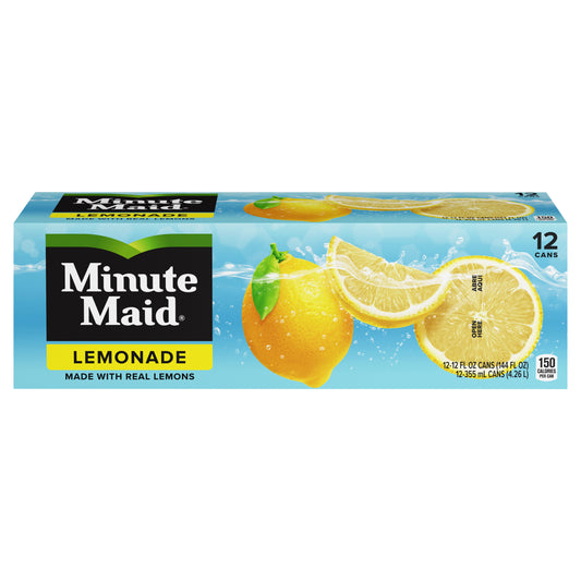 Minute Maid Lemonade Fridge Pack Cans, 12 fl oz, 12 Pack