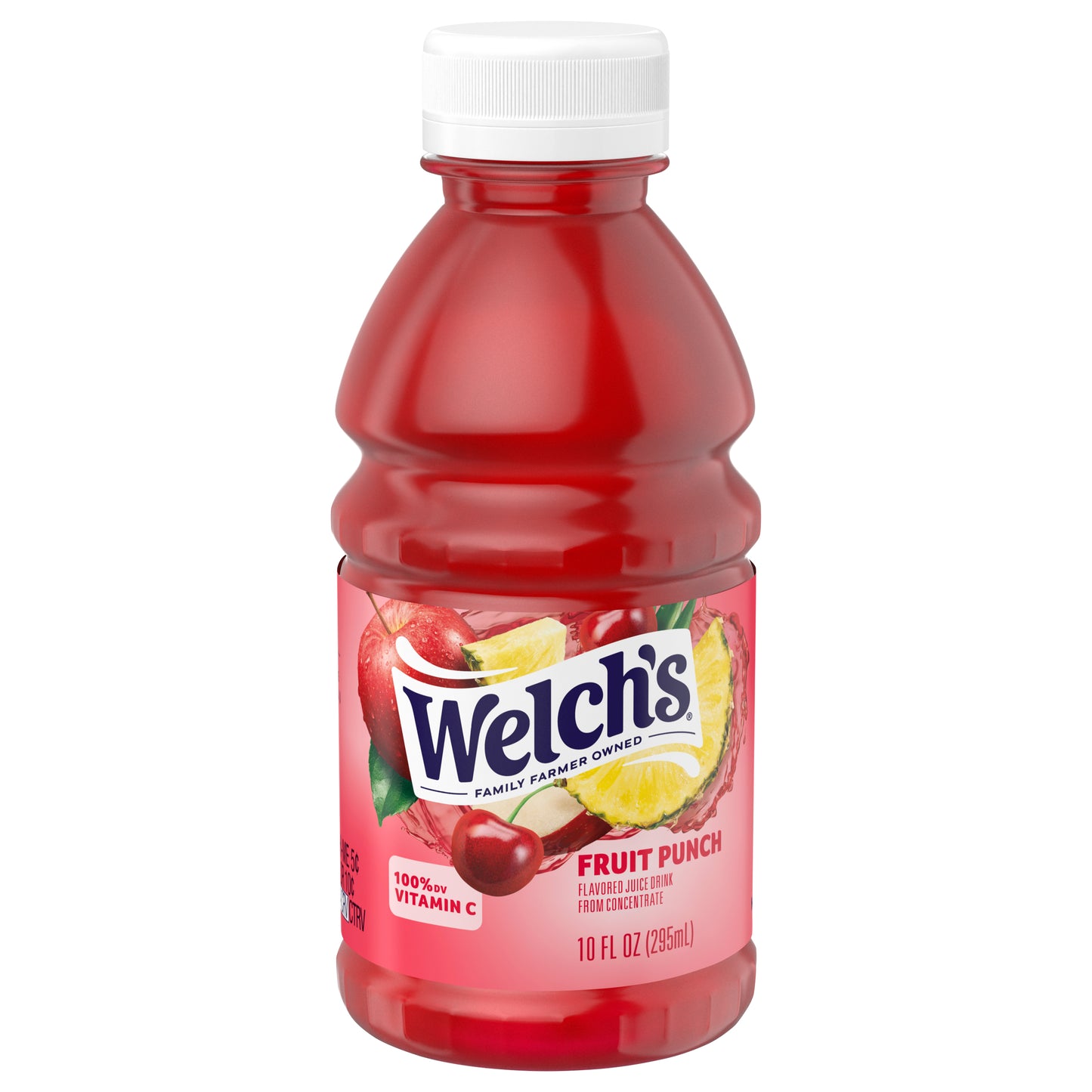 Welch's Fruit Punch Juice Drink, 10 fl oz On-the-Go Bottle