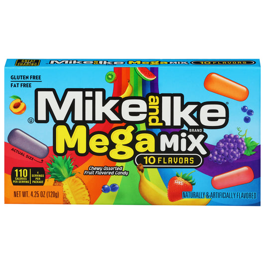 Mike and Ike Mega Mix Chewy Assorted Candy 4.25 oz