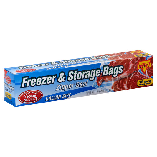 Home Select Freezer & Storage Bags 15 ea