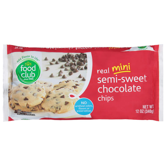 Food Club Mini Semi-Sweet Chocolate Chips 12 oz