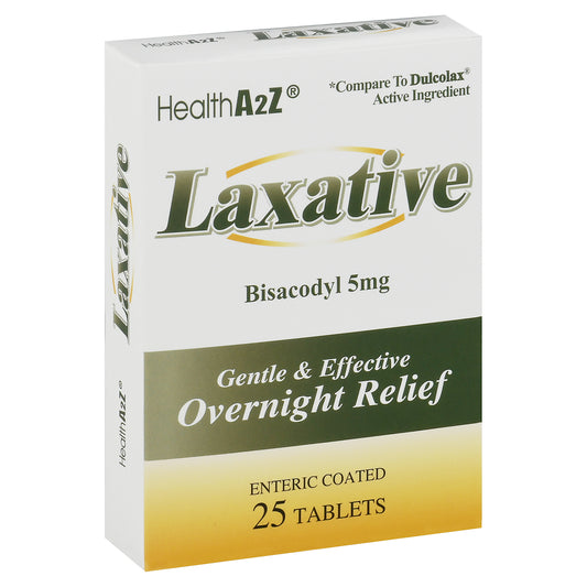 HealthA2Z Entric Coated Tablets Overnight Relief 5 mg Laxative 25 Tablets