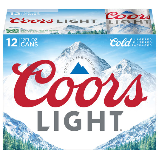 Coors Light Beer 12 - 12 fl oz Cans
