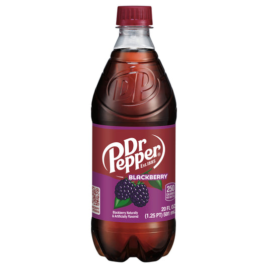 Dr Pepper Blackberry Soda, 20 fl oz bottle