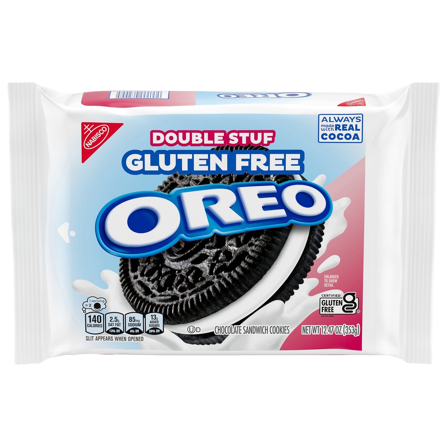 OREO Double Stuf Gluten Free Chocolate Sandwich Cookies, Gluten Free Cookies, 12.47 oz Packs