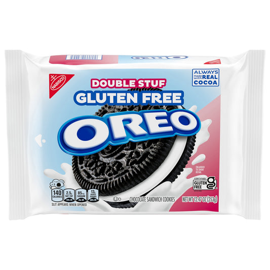 OREO Double Stuf Gluten Free Chocolate Sandwich Cookies, Gluten Free Cookies, 12.47 oz Packs