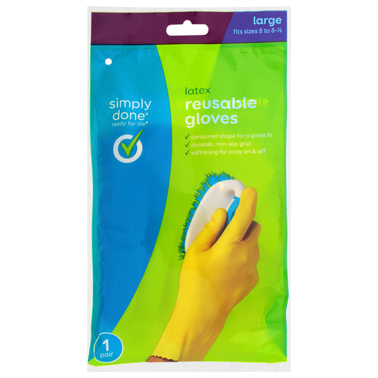 Simply Done Latex Reusable Gloves Large 1 pr