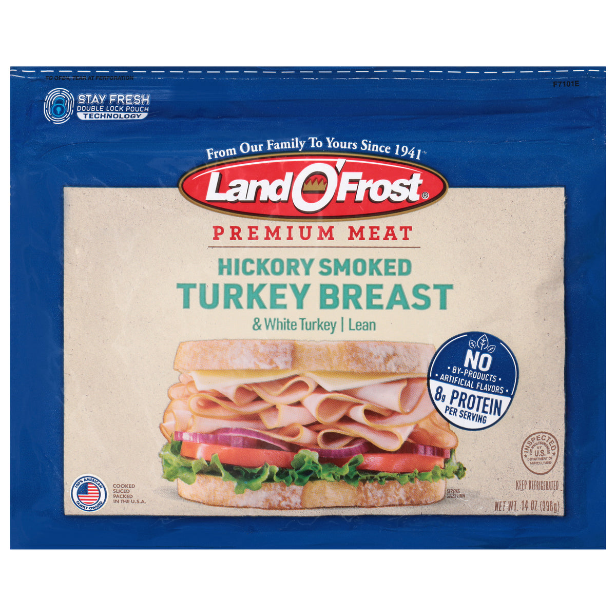 Land O'Frost Hickory Smoked Turkey Breast & White Turkey 14 oz