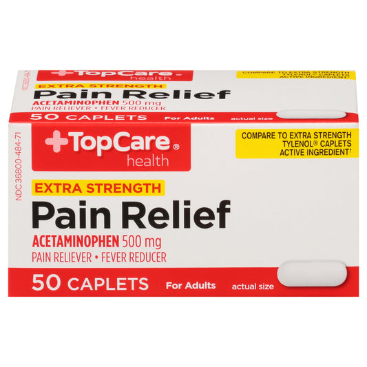 TopCare Health 500 mg Extra Strength Pain Relief 50 Caplets