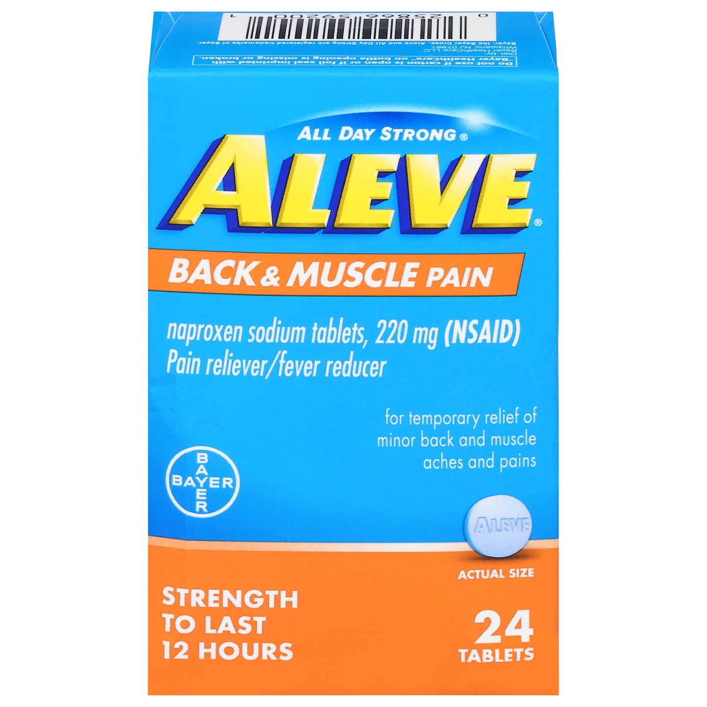 Aleve Back & Muscle Pain Pain Reliver/Fever Reducer 24 Tablets