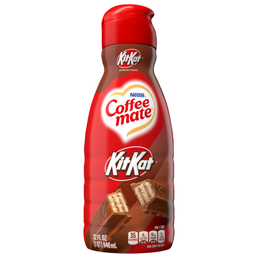 Coffee Mate® Kit Kat® Flavored Creamer, Non-Dairy, Gluten-Free, Chocolate Coffee Creamer, 63 Servings, 32 fl oz