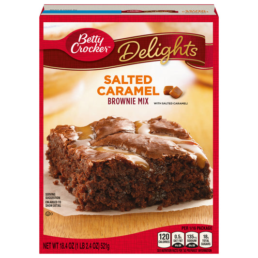 Betty Crocker Delights Salted Caramel Brownie Mix, 18.4 oz.