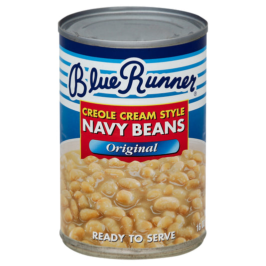 Blue Runner Navy Beans 16 oz - CREOLE CREAM STYLE NAVY BEANS Original