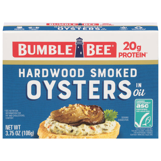 Bumble Bee Hardwood Smoked Oysters in Oil 3.75 oz