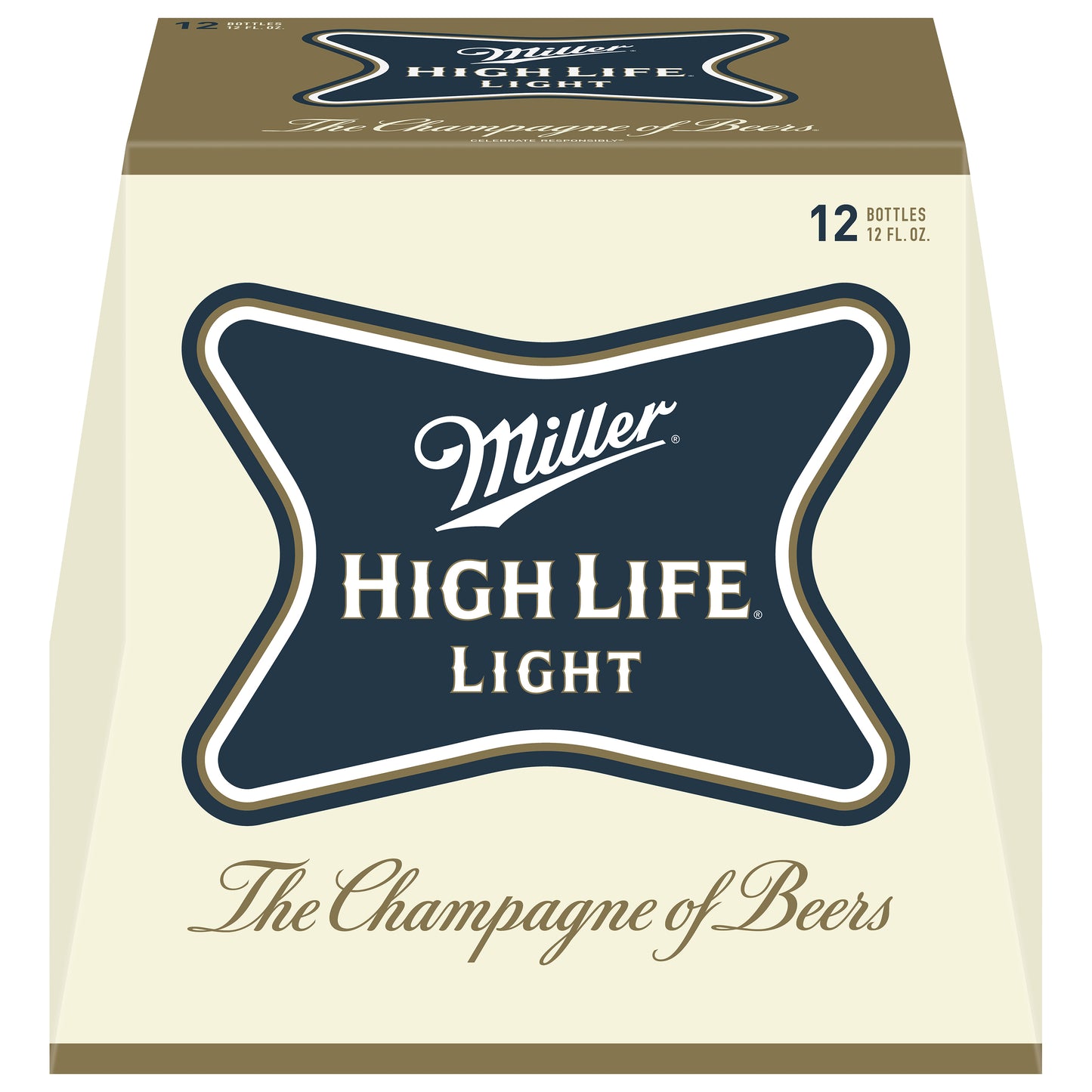 Miller High Life Light Beer 12 - 12 fl oz Bottles