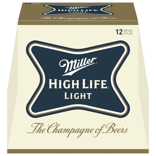 Miller High Life Light Beer 12 - 12 fl oz Bottles