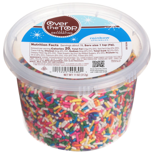 Over the Top Decorating Rainbow Sprinkles 11 oz