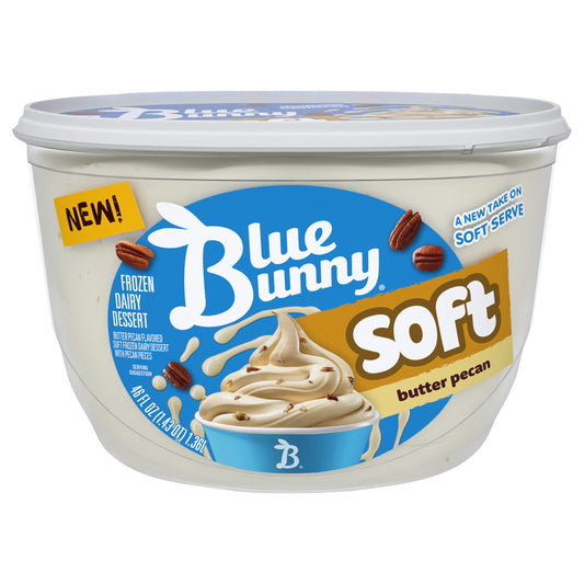 Blue Bunny Soft Butter Pecan Frozen Dessert, 46 fl oz
