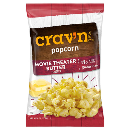 Crav'n Flavor Movie Theater Butter Flavored Popcorn 6 oz
