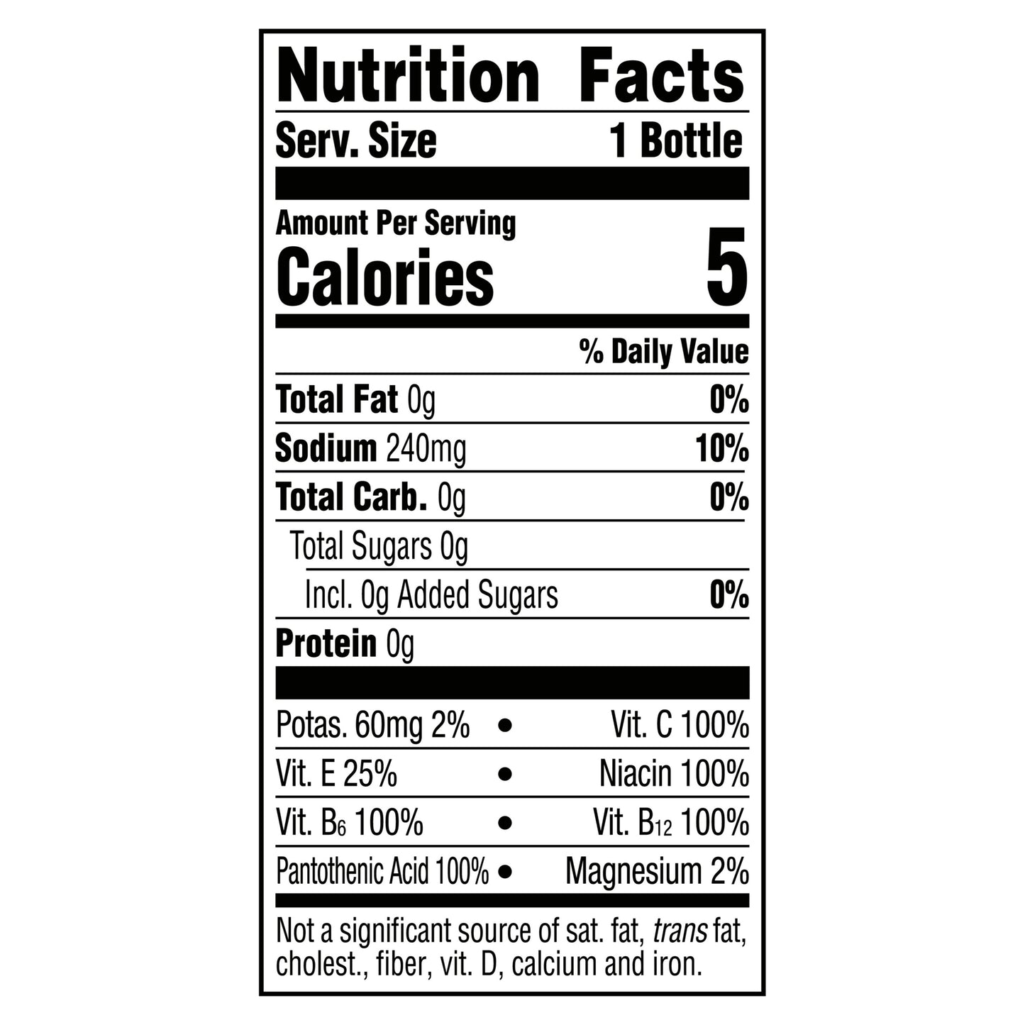 Glaceau VWTR Zero Sugar Re-hydrate-KO Bottle, 20 fl oz