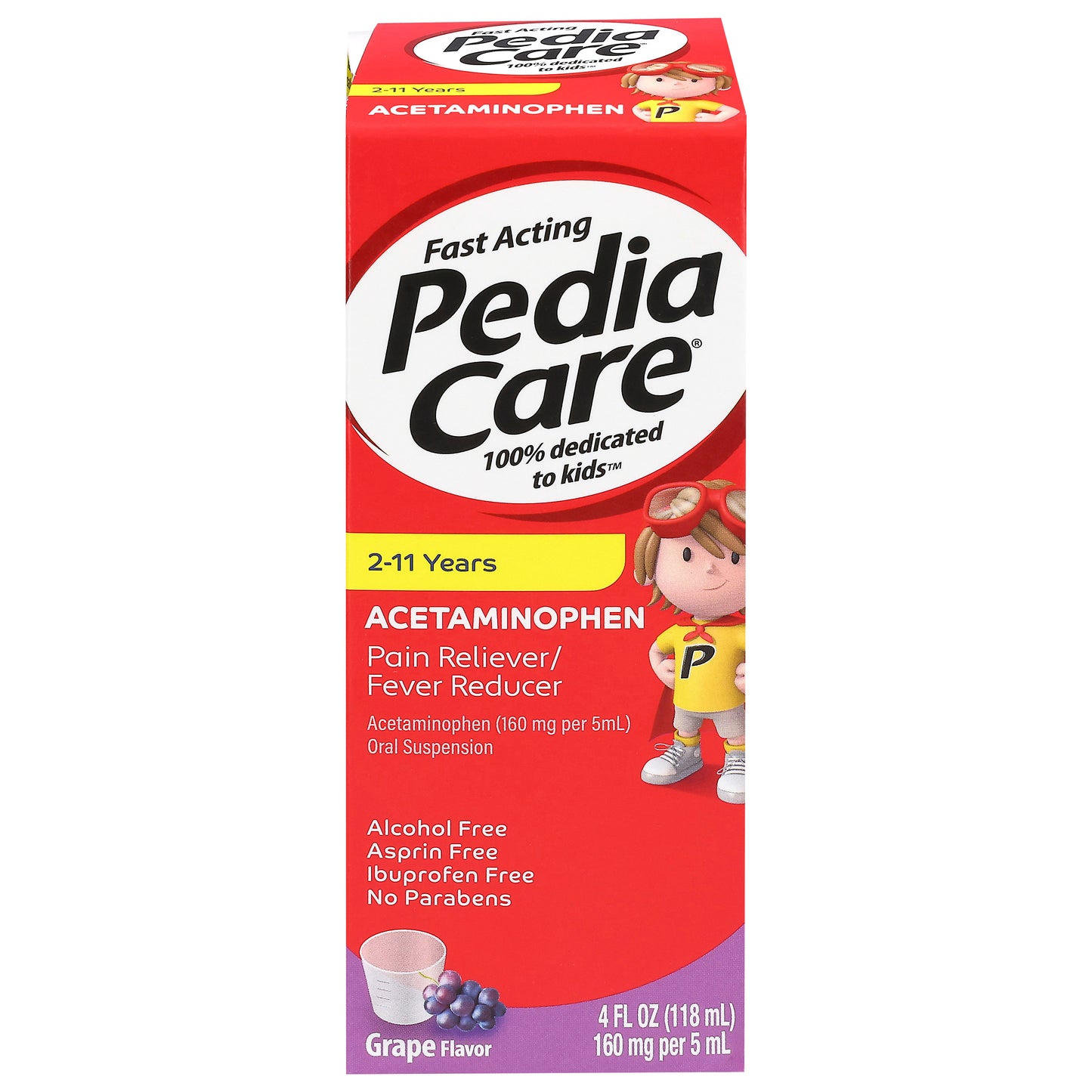 PediaCare 2-11 Years Grape Flavor Acetaminophen 4 fl oz